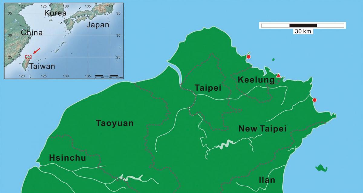 pohjois Taiwan kartta