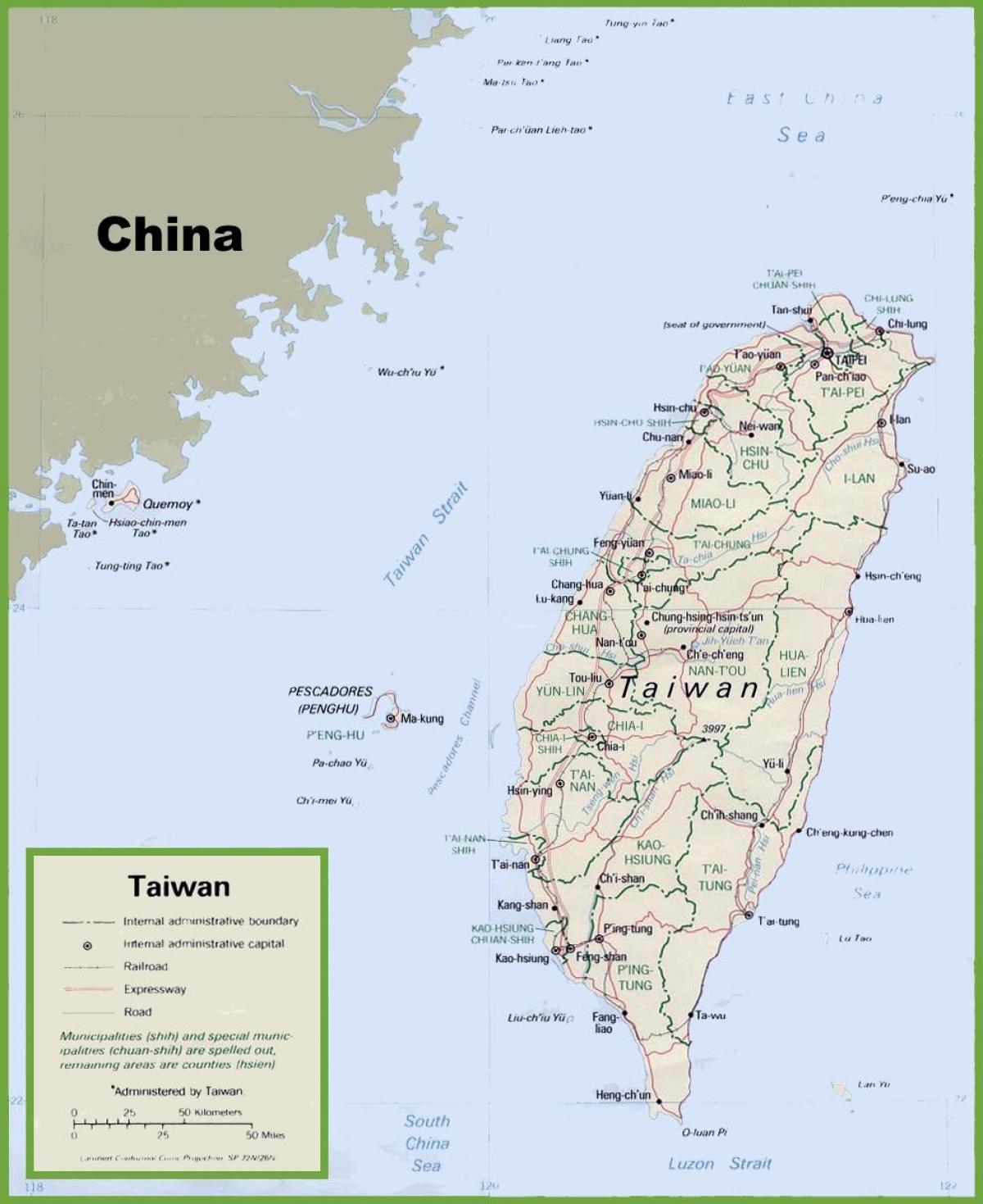 Taiwan kartta sijainti - kartta Taiwan (Itä-Aasia - Aasia)