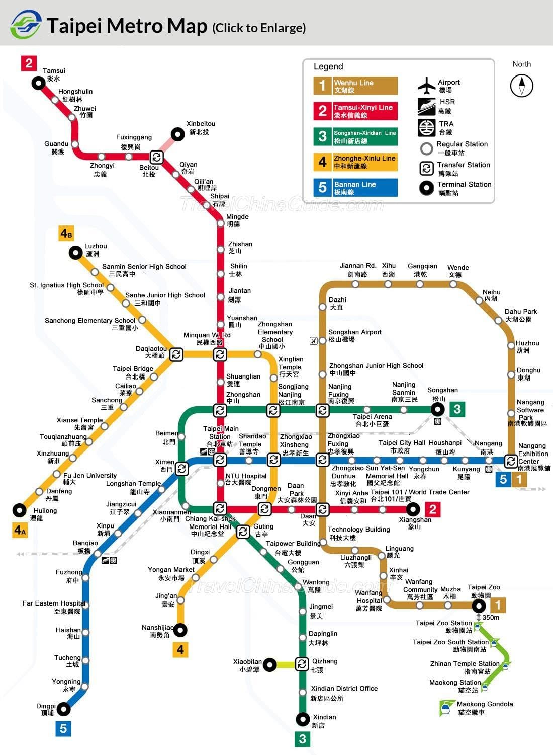 Kartta Taiwan metro