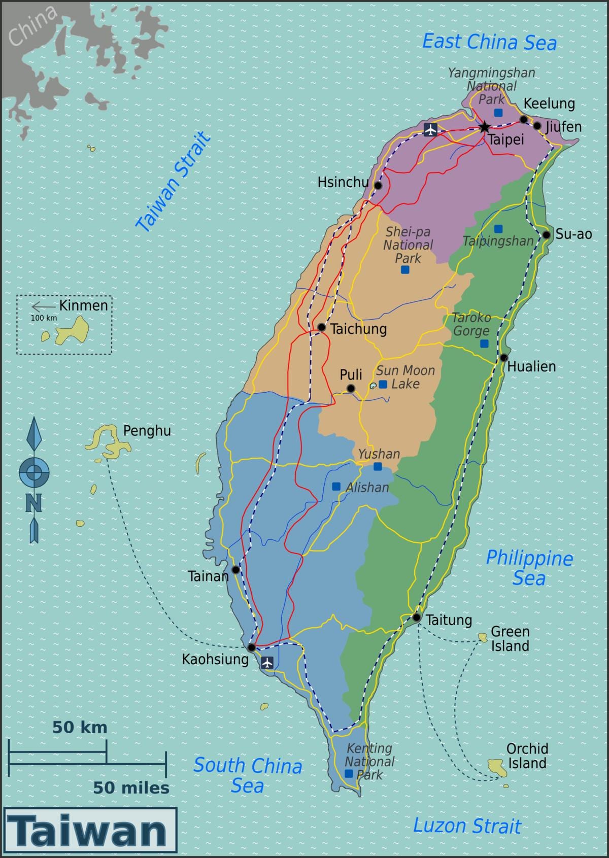 Kartta Taiwan portit