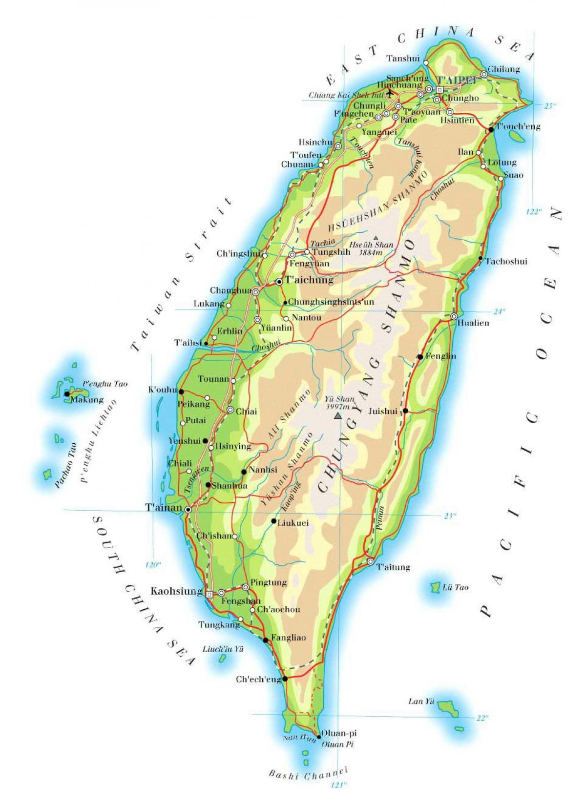 Taiwan valtatie kartta