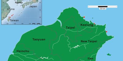 Pohjois Taiwan kartta