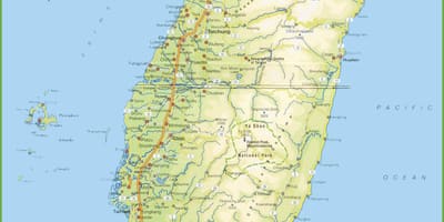 Kartta Taiwan camping
