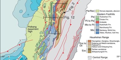Kartta geologinen Taiwan
