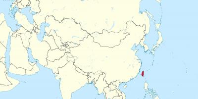 Taiwan kartta aasiassa