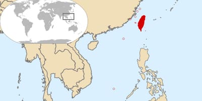 Taiwan maa maailman kartta