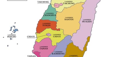 Kartta Taiwan maakunnassa