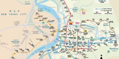Taiwan mrt-asemalta kartta
