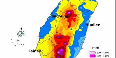 Kartta Taiwanin ilmasto